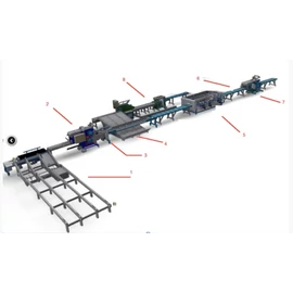 Waltersor  A feldolgozósor a standard kialakítástól eltérően egyedileg 1250 mm hosszúságú rönkméretre tervezték. A PRIZMÁZÓ rönkfeldolgozó alkalmas 35 cm rönkök prizma feldolgozására. Kapacitás átlagosan 30 m3. Rönkhossz a feladóasztal hosszabbításának le