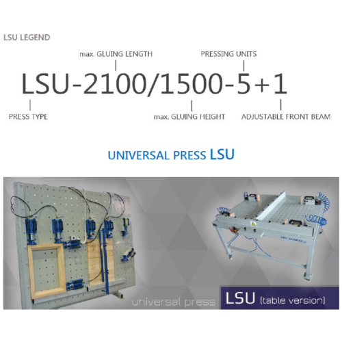 Lisy-Dworak LSU-2100/1500-5+1 Univerzális keretprés, ajtó gyártás, hőszigetelt ablak